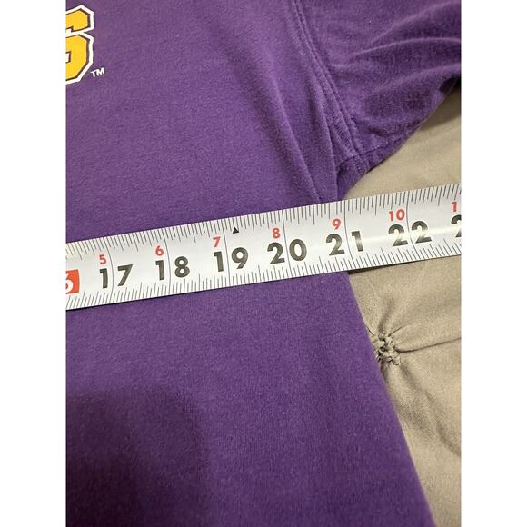 LSU Tigers Mens XL Shirt Colosseum Long Sleeve Purple 100% Cotton Layered Look - Picture 8 of 11